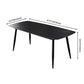Fixed Minimalist Sintered Stone Top Kitchen Table Set with 4 Black Legs Base for Dining Room Clearhalo 'Dining Room Sets' 'Dining Tables & Seating' 'dining_room_set' 'furn' 'furn_dining_room_set' 'Furniture' 'furniture_dining_room_set' 'Kitchen & Dining Furniture' 'kitchen&dining_furn' 'kitchen' 1200x1200_da2cd2eb-e6c2-413a-9cdd-efa3f141c704