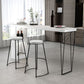 Dining Table Modern White Sintered Stone Top Bar Table with Storage Shelves Clearhalo 'Bar Furniture' 'Bar Tables' 'bar_tables' 'furn' 'furn_bar_tables' 'Furniture' 'Kitchen & Dining Furniture' 1200x1200_da2cdeff-c71a-410f-b9ac-c5568400cbeb