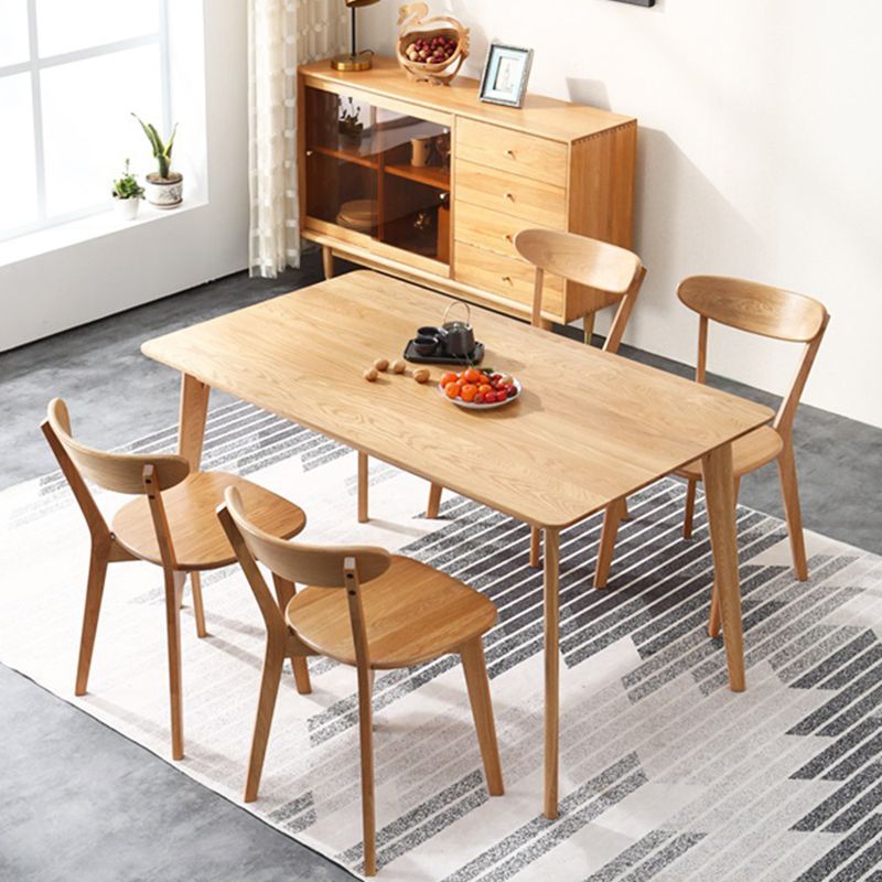 Modern Rectangle Dining Table Solid Wood Dining Table with 4 Legs for Home Use Clearhalo ' dining_table' 'Dining Tables & Seating' 'Dining Tables' 'furn' 'furn_dining_table' 'Furniture' 'furniture_dining_table' 'Kitchen & Dining Furniture' 'kitchen&dining_furn' 'kitchen' 'kitchen_dining_table' 1200x1200_da2ce5ba-38f6-45b5-9e23-f7cb52cc4763