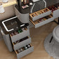 Contemporary Glass Makeup Vanity Desk Bedroom Vanity Dressing Table with Drawer
