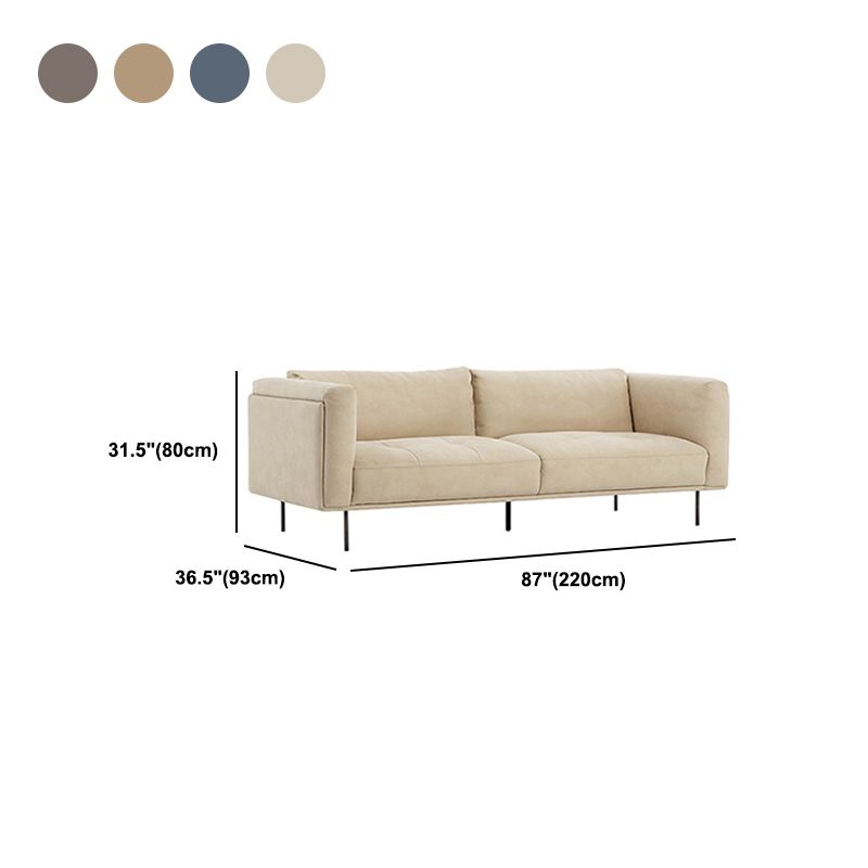 Modern Faux Leather Cushions Sofa Loose Back Tuxedo Arm Living Room Seating Clearhalo 'furn' 'furn_sofas' 'Furniture' 'Living Room Furniture' 'Sofa' 'sofas' 1200x1200_da2f9828-9d72-4d61-b1d2-0b481535e594