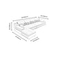 129.92" W √ó 62.99" D √ó 33.46" H Removable Cushions Pillow Top Arm Sofa and Sectional Clearhalo 'furn' 'furn_sectionals' 'Furniture' 'furniture_sectionals' 'kitchen' 'kitchen_sectionals' 'Living Room Furniture' 'Sectionals' 1200x1200_da2f9f39-2cdf-4e95-a6c8-d19bfa31fef6