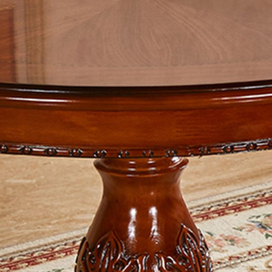 Solid Wood Victorian Round Dining Table Rubberwood Top Table for Home Clearhalo ' dining_table' 'Dining Tables & Seating' 'Dining Tables' 'Furniture' 'furniture_dining_table' 'Kitchen & Dining Furniture' 'kitchen&dining_furn' 'kitchen' 'kitchen_dining_table' 1200x1200_da3516d1-b41f-4324-8fdd-b4dfb49c7133