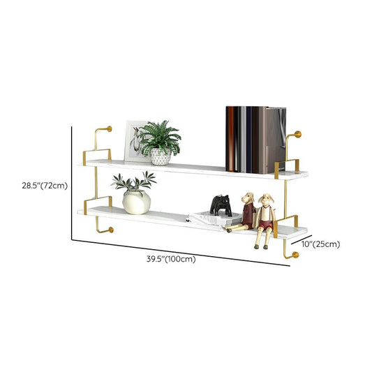 Libreria a parete aperta a parete aperta in metallo glam in metallo per camera da letto