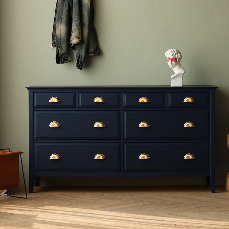 Contemporary Accent Chest with Drawers and Straight Legs in Oak