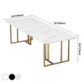 Minimalist Rectangle Shape Dining Table Sintered Stone Standard Dining Table for Kitchen Clearhalo ' dining_table' 'Dining Tables & Seating' 'Dining Tables' 'furn' 'furn_dining_table' 'Furniture' 'furniture_dining_table' 'Kitchen & Dining Furniture' 'kitchen&dining_furn' 'kitchen' 'kitchen_dining_table' 1200x1200_da37e97b-a426-4f37-a2e9-5265737f4c55