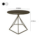 Slate Plate Table Plate Round Metal Frame Base Modern Style Coffee Table
