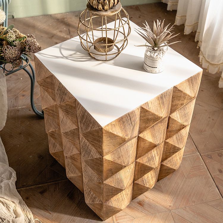 24.21" Tall Drum Side Table Solid Wood Square End Table Stand Clearhalo 'Coffee & Accent Tables' 'End & Side Tables' 'end_side_tables' 'furn' 'furn_end_side_tables' 'Furniture' 'Living Room Furniture' 1200x1200_da394d65-bb34-4d8a-b53c-6cd4d6c08acc