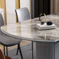 Modern Style Sintered Stone Dining Table Drop-Leaf Round Table with Metal Base Clearhalo ' dining_table' 'Dining Tables & Seating' 'Dining Tables' 'furn' 'furn_dining_table' 'Furniture' 'furniture_dining_table' 'Kitchen & Dining Furniture' 'kitchen&dining_furn' 'kitchen' 'kitchen_dining_table' 1200x1200_da39ba6b-85df-4851-ab4f-cfd359f092f2