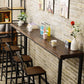 Industriële bar-eettafel voor binnen, barkruktafel van metaal en hout
