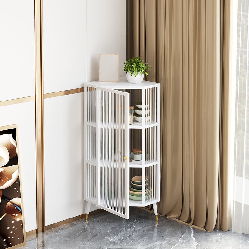 Metal Industrial Curio Cabinet Glass Doors Display Cabinet for Living Room, 16"L X 16"W Clearhalo 'Display & China Cabinets' 'display_china_cabinets' 'furn' 'furn_display_china_cabinets' 'Furniture' 'Kitchen & Dining Furniture' 1200x1200_da3ae417-e0ab-4389-a072-8c24345b5734