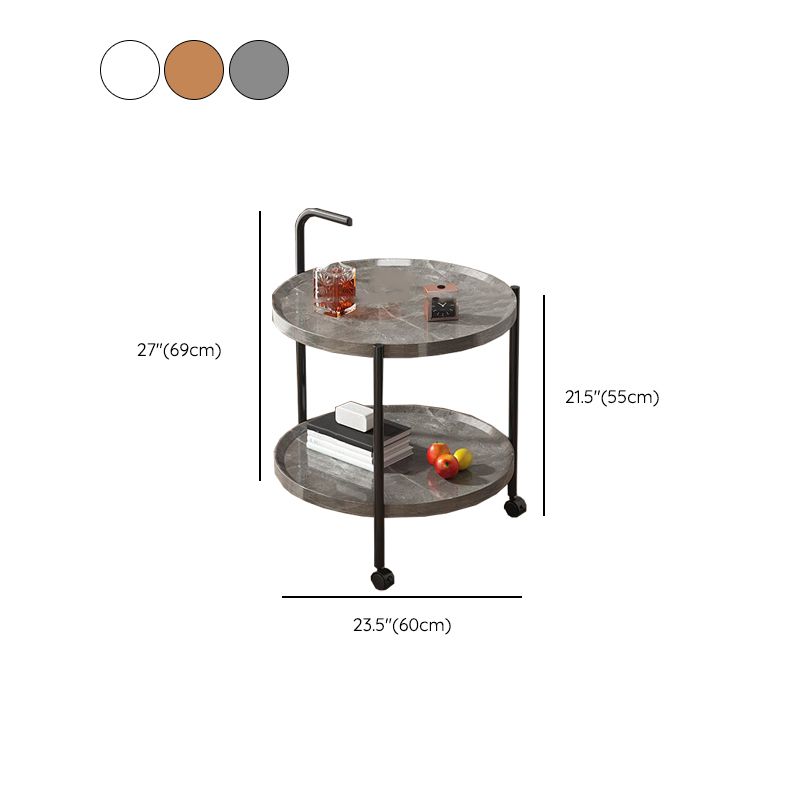 Black Metal 3 Legs Side Table Modernistic Sofa Side Accent Table with Shelf Clearhalo 'Coffee & Accent Tables' 'End & Side Tables' 'end_side_tables' 'furn' 'furn_end_side_tables' 'Furniture' 'Living Room Furniture' 1200x1200_da3bb340-1706-4dc2-8e78-d43788cd5f16