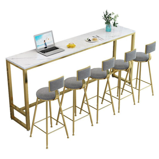 Modern Bar Dining Table Rectangle Bar Table with Trestle Base Clearhalo 'Bar Furniture' 'Bar Tables' 'bar_tables' 'furn' 'furn_bar_tables' 'Furniture' 'furniture_bar_tables' 'Kitchen & Dining Furniture' 1200x1200_da3d31c7-debd-460e-b555-4d346ffa60a2