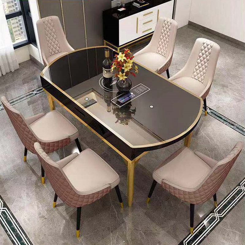 Parsons Armless Dining Chairs Glam Side Chair Set for Dining Room