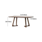 Modern Rubber Wood Table for Restaurant Dining Table with Double Wood Pedestal