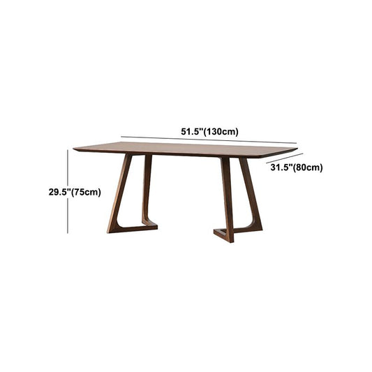 二重木製の台座付きのレストランダイニングテーブル用のモダンなゴム製のテーブル