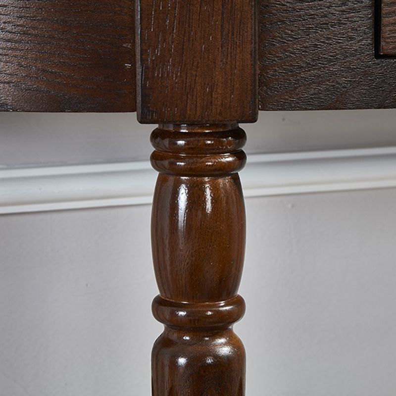 14.2 "wコンソールテーブルソリッドウッドミッドセンチュリーモダンストレージエンドテーブル