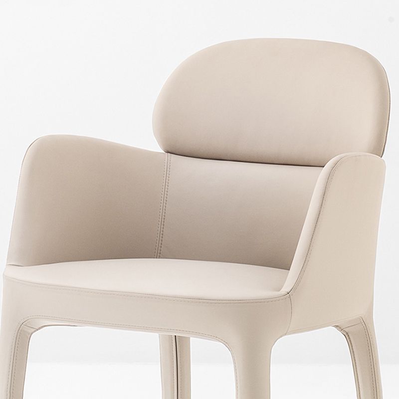 Leather Parsons Arm Chair Indoor Dining Chair for Dining Room Clearhalo 'Dining Chairs' 'Dining Tables & Seating' 'dining_chair' 'furn' 'furn_dining_chair' 'Furniture' 'Kitchen & Dining Furniture' 1200x1200_da3ff91b-6df1-4387-9d40-3f99292f6a7a