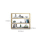 Glam Antique Finish Shelf Bookcase Metal Bookshelf with Rectangular Shelves