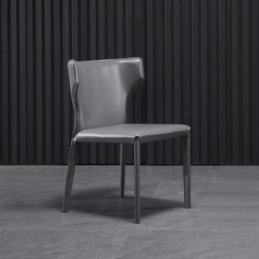 Contemporary Dining Chair with Metal Legs Wingback Parsons Chair for Home Use Clearhalo ' kitchen&dining_furn' 'Dining Chairs' 'Dining Tables & Seating' 'dining_chair' 'Furniture' 'furniture_dining_chair' 'Kitchen & Dining Furniture' 'kitchen' 1200x1200_da4404f0-4e39-4ac6-9fd0-ed66f86079c7