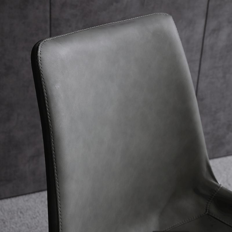 Modern Leather Restaurant Side Chair Matte Finish Solid Back Dining Chair (Set of 2) Clearhalo ' kitchen&dining_furn' 'Dining Chairs' 'Dining Tables & Seating' 'dining_chair' 'furn' 'furn_dining_chair' 'Furniture' 'furniture_dining_chair' 'Kitchen & Dining Furniture' 'kitchen' 1200x1200_da446466-3bf2-4c96-83bd-75ccce5890f4