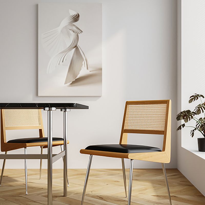 Ledersitz Stuhl für zeitgenössische Armless mitten zurück