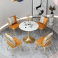 Modern Round Sintered Stone Top Dining Table White Standard Dining Table for Kitchen Clearhalo ' dining_table' 'Dining Tables & Seating' 'Dining Tables' 'furn' 'furn_dining_table' 'Furniture' 'furniture_dining_table' 'Kitchen & Dining Furniture' 'kitchen&dining_furn' 'kitchen' 'kitchen_dining_table' 1200x1200_da49f08d-9873-4a6c-b569-eca6e3b46326