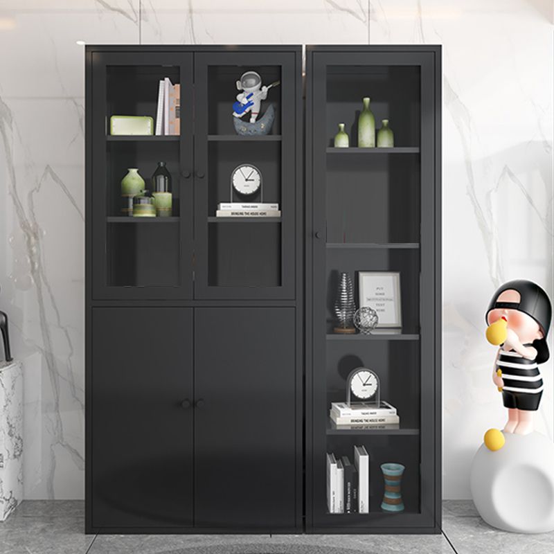 Closed Metal Bookshelf Modern Home Living Room Bedroom Standard Bookcase