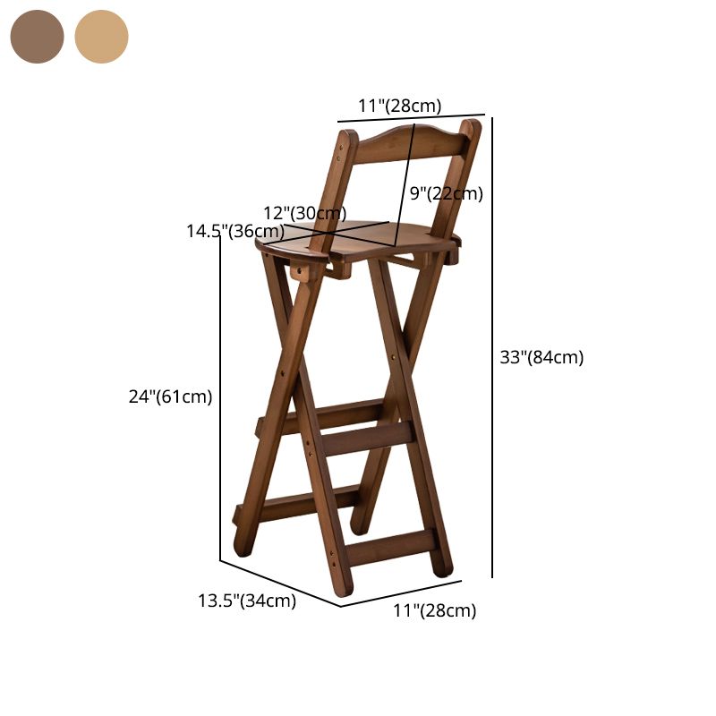 Modern Armless Foldable Counter Stool Wood Household Bar Stool with Pedal Clearhalo 'Bar Furniture' 'Bar Stools' 'bar_stools' 'furn' 'furn_bar_stools' 'furniture_bar_stools' 'Kitchen & Dining Furniture' 'kitchen&dining_furn' 'kitchen' 'kitchen_furn' Furniture' 1200x1200_da4d524c-2582-4eb1-9a7e-4c8c2a9128cb