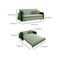 Pillow Included Convertible Sofa Green Foldable Upholstered Futon Sofa Bed
