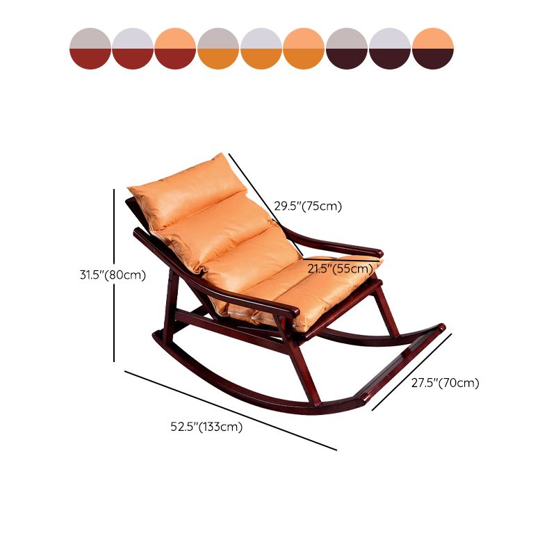 Modern Rocker Chair Solid Wood Frame Spindle Rocker Chair for Living ...