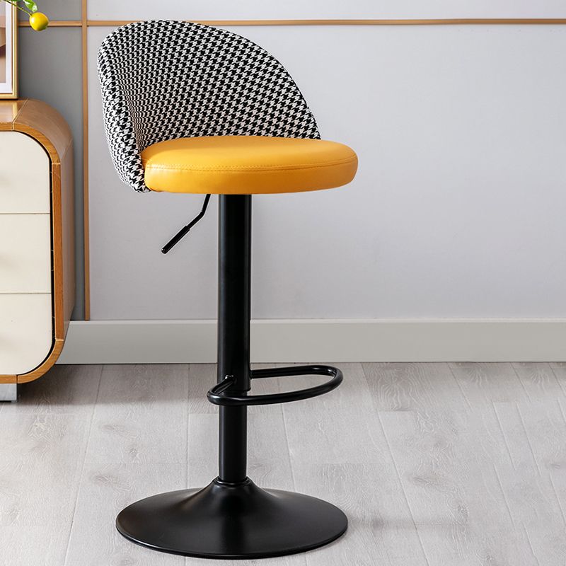 Modern Home Adjustable Height Stool Matte Finish Upholstered Bar Stools Clearhalo 'Bar Furniture' 'Bar Stools' 'bar_stools' 'furn' 'furn_bar_stools' 'Furniture' 'furniture_bar_stools' 'Kitchen & Dining Furniture' 1200x1200_da4f2351-a407-4c65-8ebc-823487b272d6