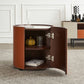 Contemporary Round Coffee Table Leather and Stone Coffee or End Table Drum Clearhalo 'Coffee & Accent Tables' 'Coffee Tables' 'coffee_tables' 'furn' 'furn_coffee_tables' 'Furniture' 'Living Room Furniture' 1200x1200_da5054a5-cac5-4a95-971a-64d3847f15fb
