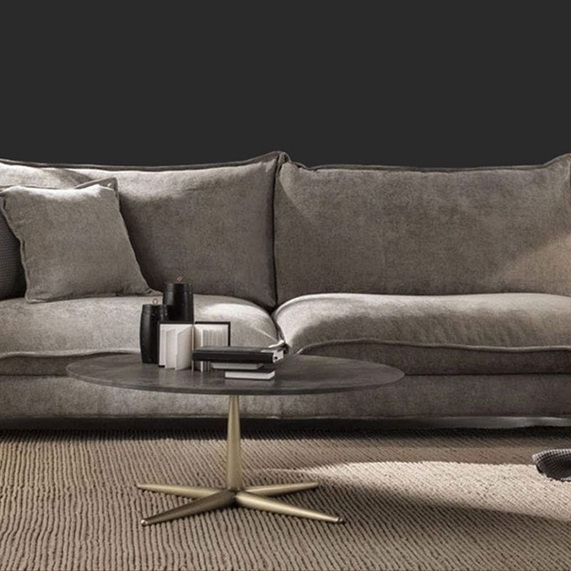 リネンスクエアアームソファ＆チャイズリバーシブルモダンクッションルースバックソファ