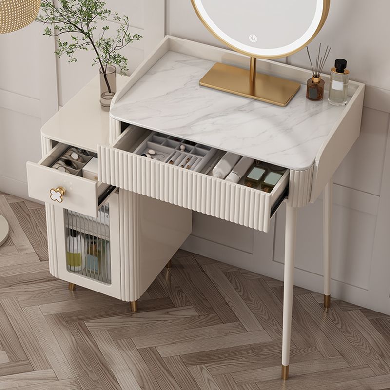 Slate Top Vanity Dressing Table Set Glam Beige Makeup Counter with Drawer Clearhalo 'Bedroom Furniture' 'furn' 'furn_makeup_vanities' 'Furniture' 'Makeup Vanities' 'makeup_vanities' 1200x1200_da50cadc-c151-4ae5-8cc3-51d80e2b0207