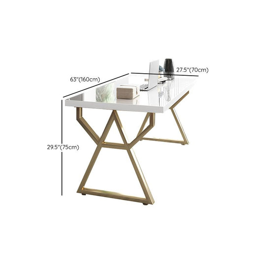 29.53-inch lange rechthoekige schrijfbureau massief houten bureau