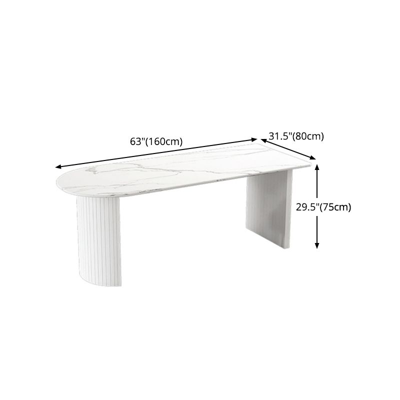 Sintered Stone Dining Table White Modern Dining Table for Kitchen Clearhalo ' dining_table' 'Dining Tables & Seating' 'Dining Tables' 'furn' 'furn_dining_table' 'Furniture' 'furniture_dining_table' 'Kitchen & Dining Furniture' 'kitchen&dining_furn' 'kitchen' 'kitchen_dining_table' 1200x1200_da5303bf-4ada-4c7e-abfc-20d963da1bcd