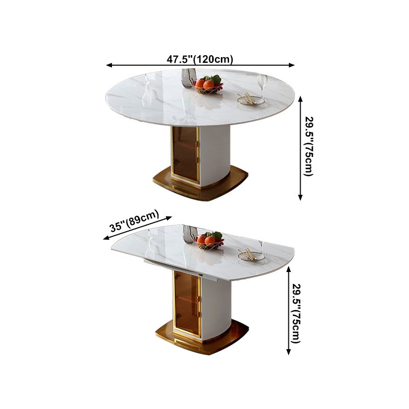 Round Pedestal Dinner Table Traditional Luxury Drop-Leaf Dining Table for Indoor Clearhalo ' dining_table' 'Dining Tables & Seating' 'Dining Tables' 'furn' 'furn_dining_table' 'Furniture' 'furniture_dining_table' 'Kitchen & Dining Furniture' 'kitchen&dining_furn' 'kitchen' 'kitchen_dining_table' 1200x1200_da555b9c-e56d-498f-940a-379423120fe1