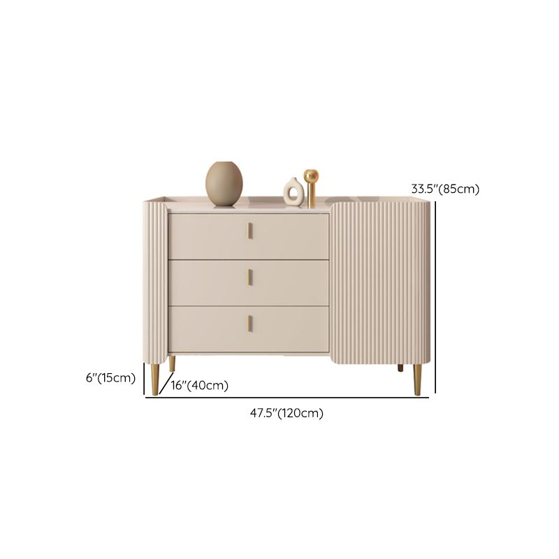 Glam Buffet Sideboard Armabies White 3 cassetti a buffet per soggiorno