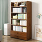 Contemporary Bamboo Bookcase Standard Closed Back Bookshelf with Shelves Clearhalo 'Bookcases' 'furn' 'furn_bookcases' 'Furniture' 'Office Furniture' 1200x1200_da577d25-62bc-4de1-8b86-afcdbdb84452