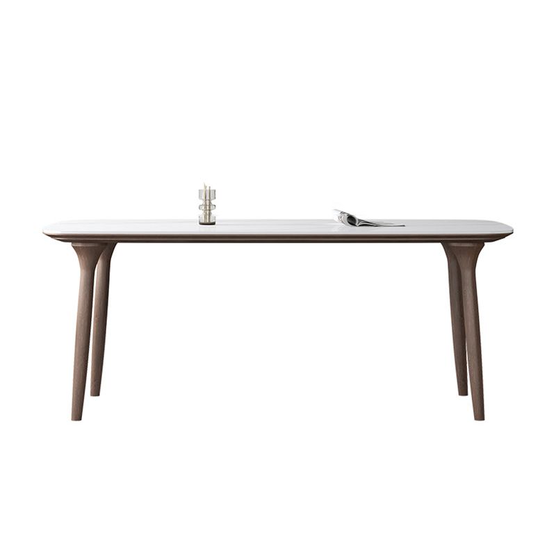Modern Sintered Stone Top Dining Set Rectangle 1/3/4/5/7 Pieces wooden Table Set Clearhalo 'Dining Room Sets' 'Dining Tables & Seating' 'dining_room_set' 'furn' 'furn_dining_room_set' 'Furniture' 'Kitchen & Dining Furniture' 1200x1200_da589647-be22-41c8-b5b7-96b2c678a61e