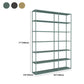 9.8" W Modern Open Storage Bookcase Metal Bookshelf with Shelves