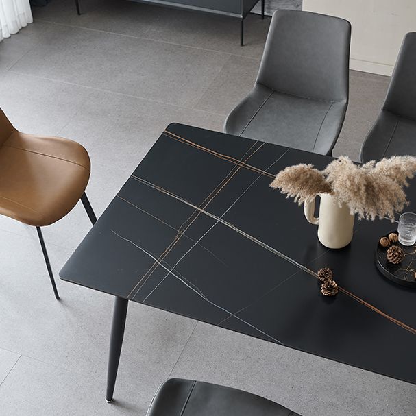 Industrial Rectangle 4-foot Home Furniture Stone Dining Site Table for Home Clearhalo ' dining_table' 'Dining Tables & Seating' 'Dining Tables' 'furn' 'furn_dining_table' 'Furniture' 'furniture_dining_table' 'Kitchen & Dining Furniture' 'kitchen&dining_furn' 'kitchen' 'kitchen_dining_table' 1200x1200_da596d71-99f9-4fec-a5ae-e0eaa230cf18