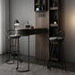 Ellipse Shape Bar Table Storable Table with Wine Holder for Living Room Clearhalo 'Bar Furniture' 'Bar Tables' 'bar_tables' 'furn' 'furn_bar_tables' 'Furniture' 'Kitchen & Dining Furniture' 1200x1200_da59ae6f-9430-479f-a8e9-3ecf7ddc5553