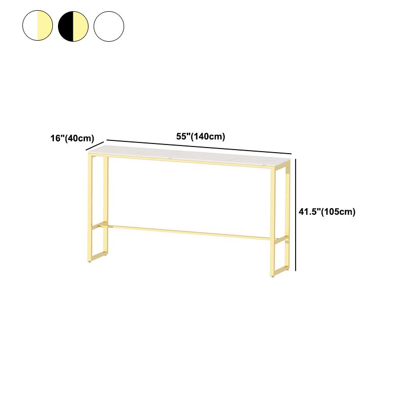 Tavolo da pub di base in metallo glam rettangolo barra di altezza barra per interno