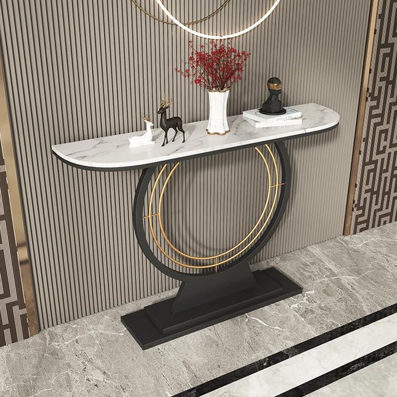 Console di mezza luna di accento contemporanea con console di mezza luna