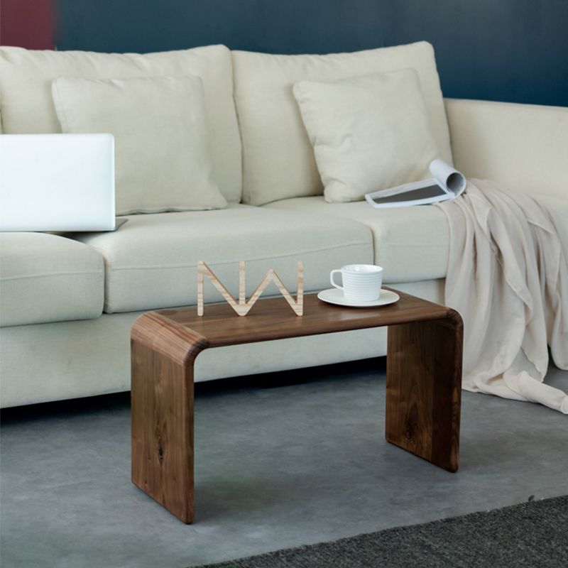 Solid Wood End Table Rectangular Corner Table for Living Room