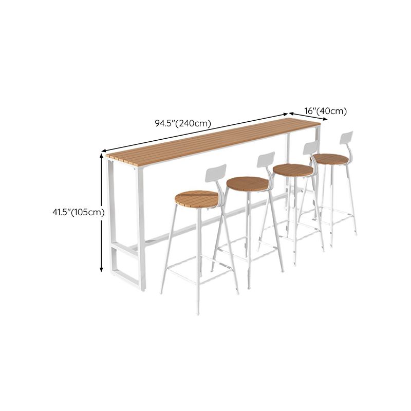 Rechteckiger Bartisch mit Bockgestell, Esstisch für Kaffeezimmer