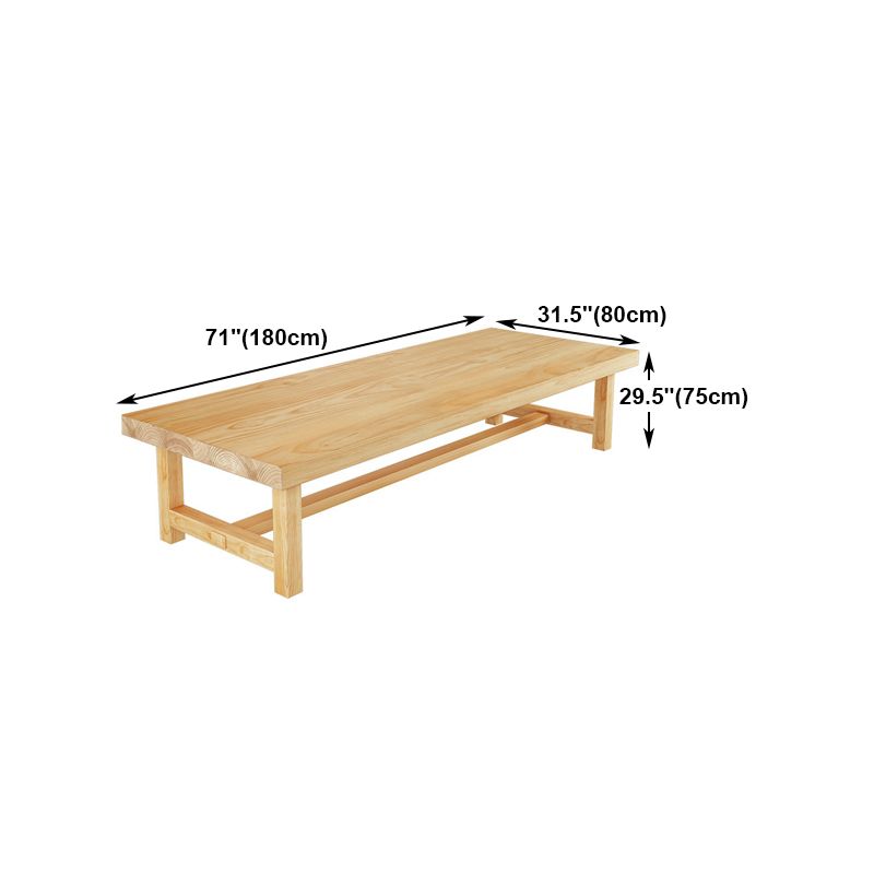 Modern Rectangle Office Table Solid Wood Trestle Base Meeting Desk Clearhalo 'furn' 'furn_office_desk' 'Furniture' 'Office Desks' 'Office Furniture' 'office_desk' 1200x1200_da6111e8-c5d2-4cb8-bde1-ae7ec84b85f9