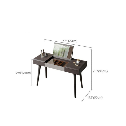 Consejo contemporáneo de tocador de maquillaje de dormitorio tocador de tocador de vidrio con cajón